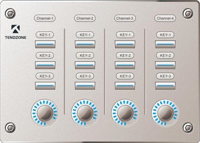 Panel Rheoli Gyda Nobiau A Botymau